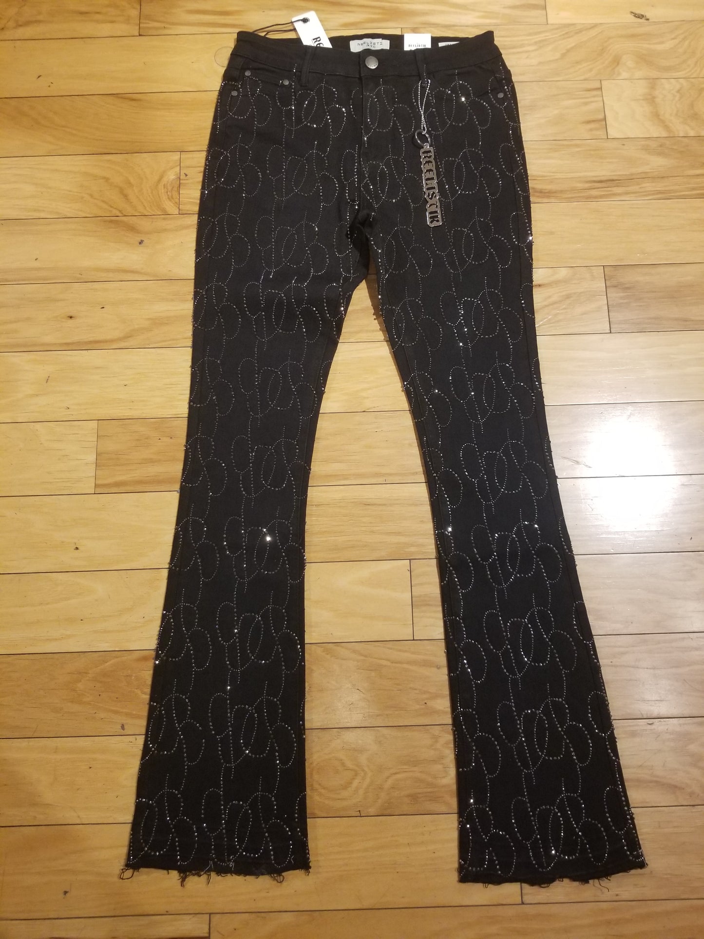 rhinestone stack jeans