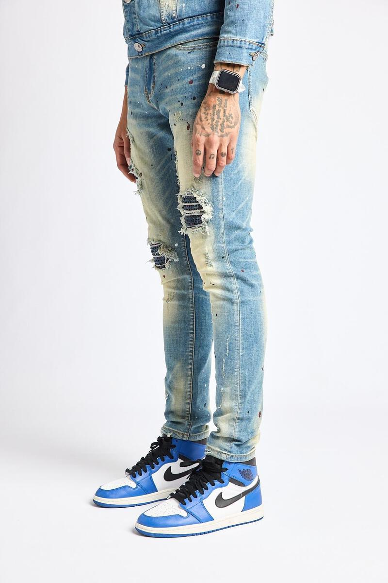 Wyatt Premium Stretch Stones Patch Denim