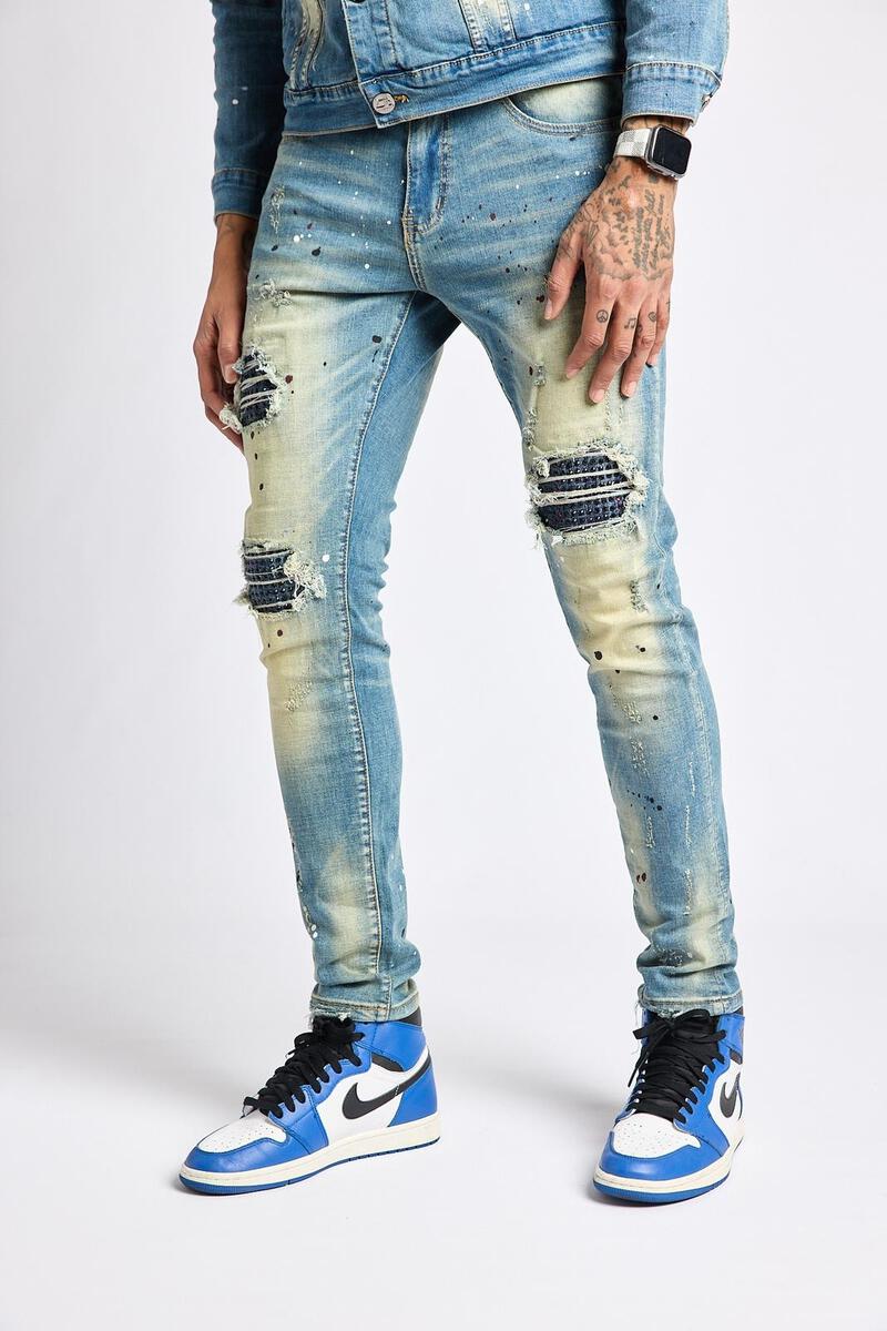 Wyatt Premium Stretch Stones Patch Denim