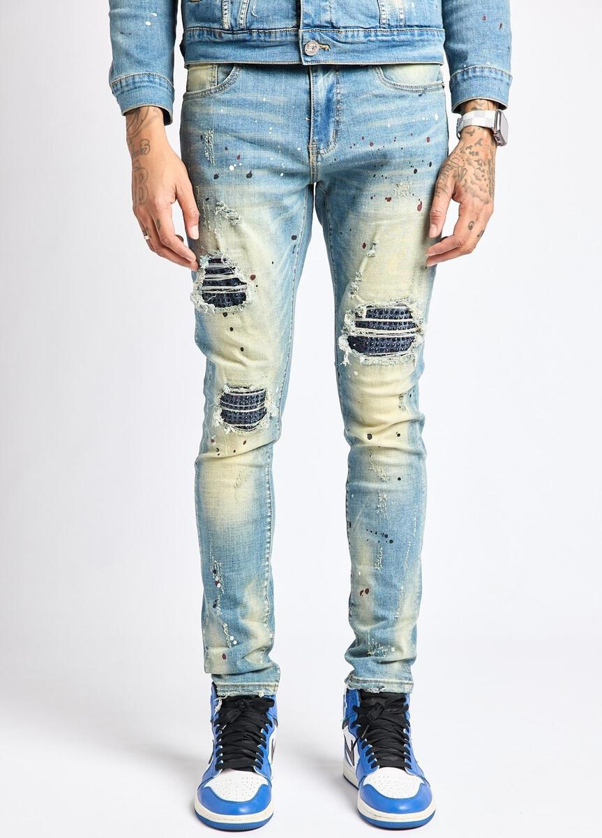 Wyatt Premium Stretch Stones Patch Denim