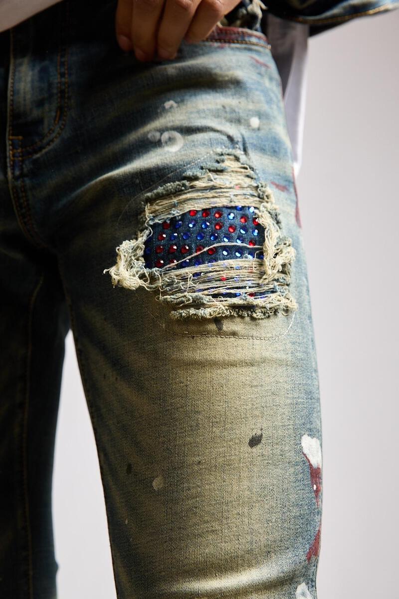 Pierce Premium Stretch Stones Denim