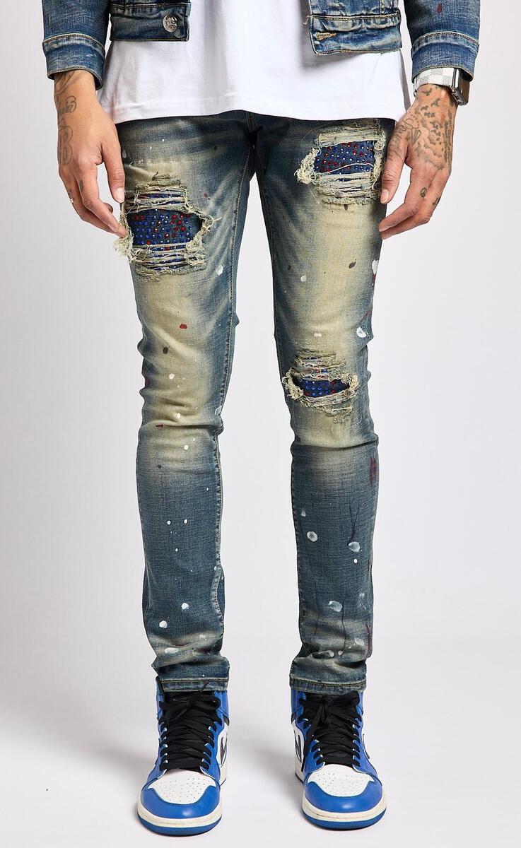 Pierce Premium Stretch Stones Denim