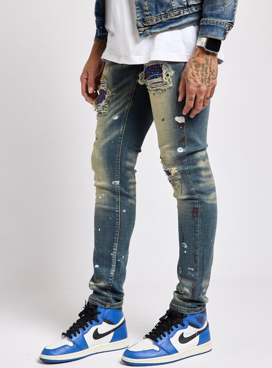 Pierce Premium Stretch Stones Denim