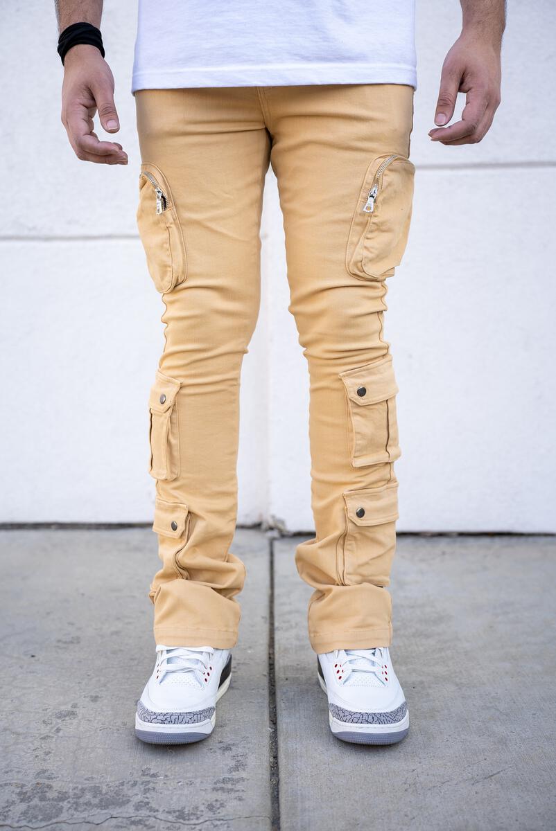 GASTON STACKED CARGO PREMIUM DENIM