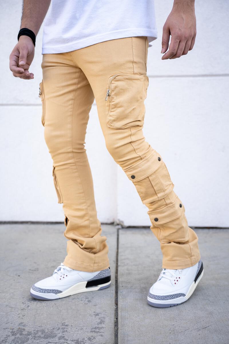 GASTON STACKED CARGO PREMIUM DENIM