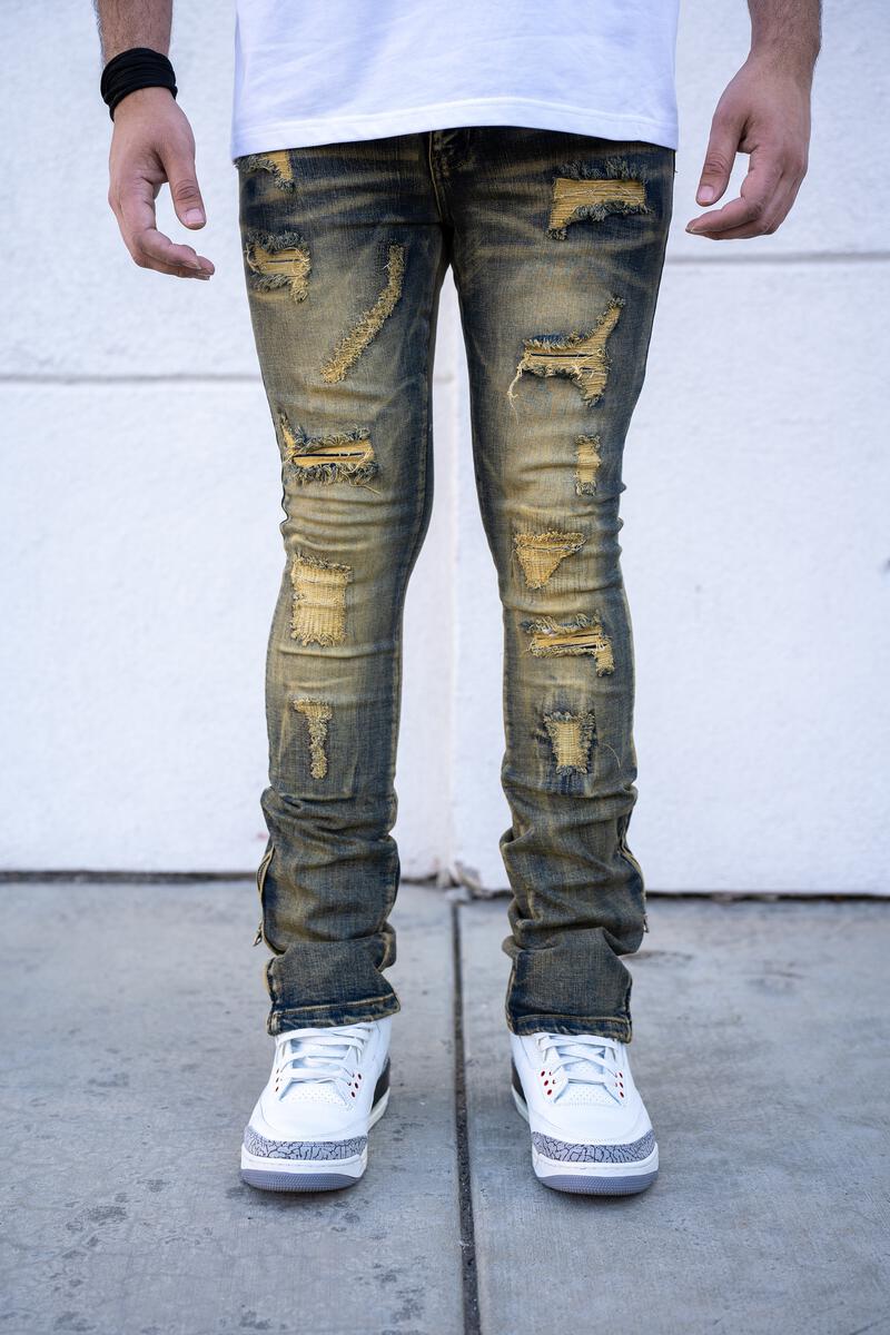 HUDSON STACKED ZIPPER BOTTOM PREMIUM DENIM