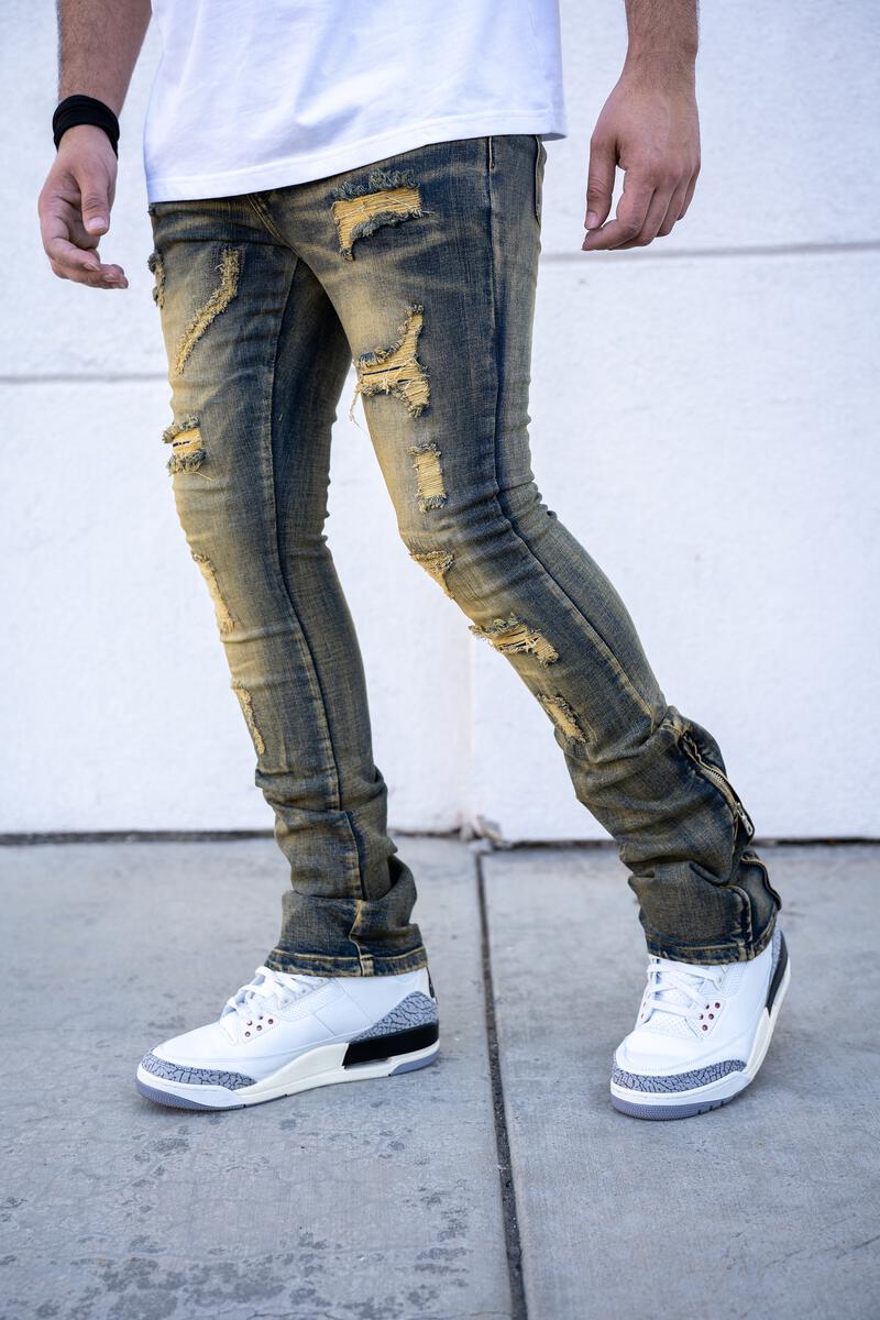 HUDSON STACKED ZIPPER BOTTOM PREMIUM DENIM