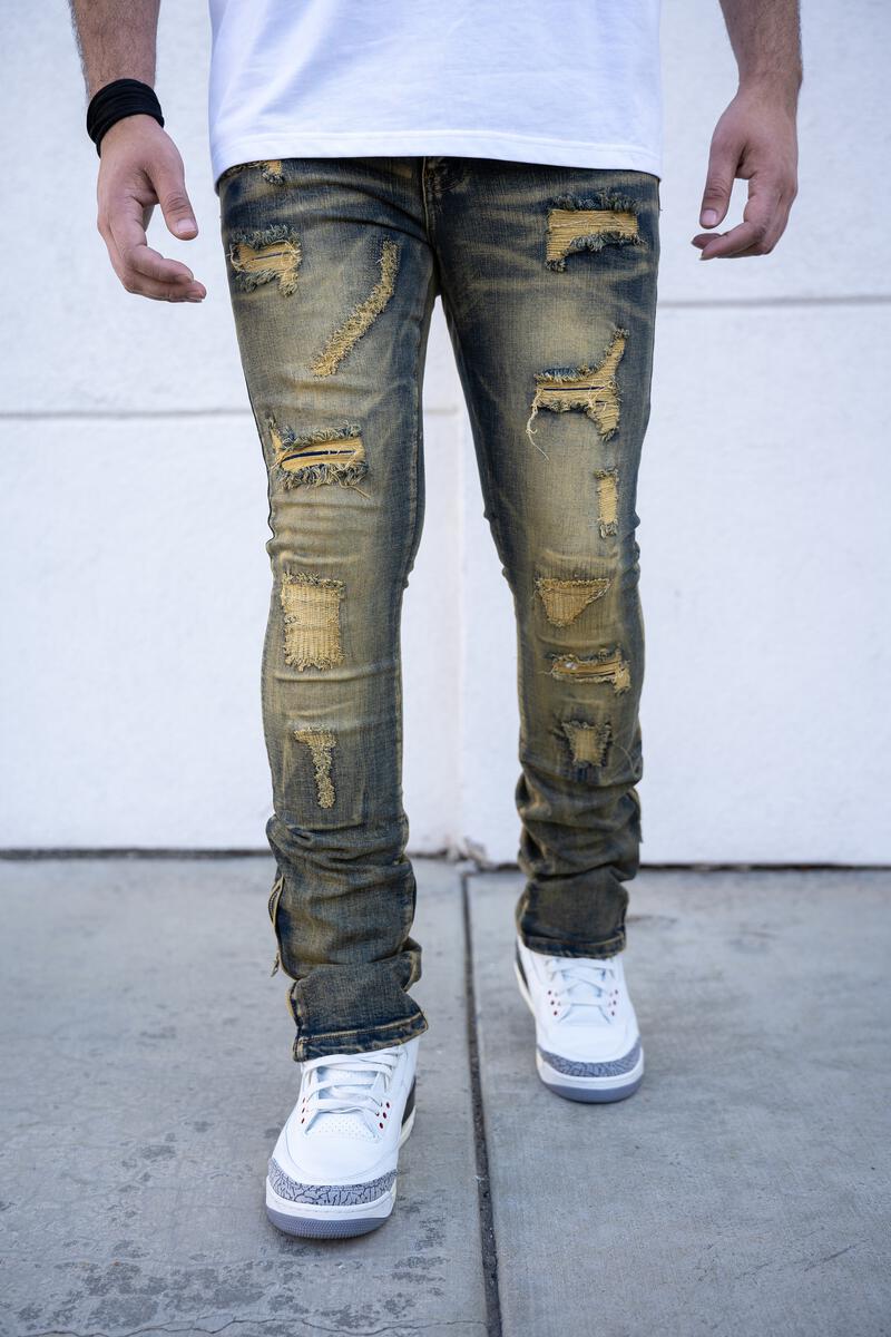 HUDSON STACKED ZIPPER BOTTOM PREMIUM DENIM