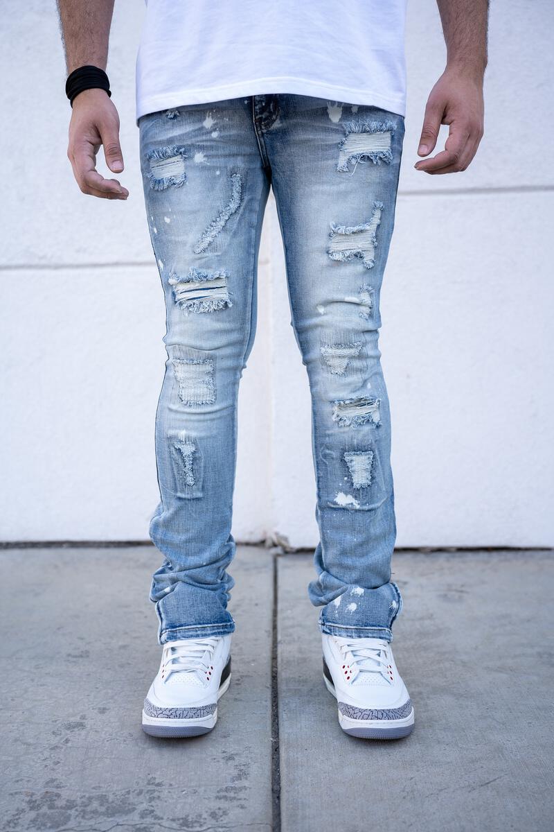 HUDSON STACKED ZIPPER BOTTOM PREMIUM DENIM