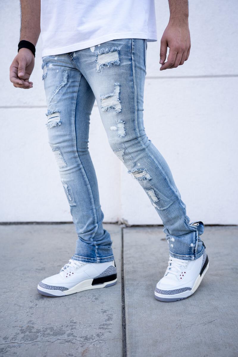 HUDSON STACKED ZIPPER BOTTOM PREMIUM DENIM