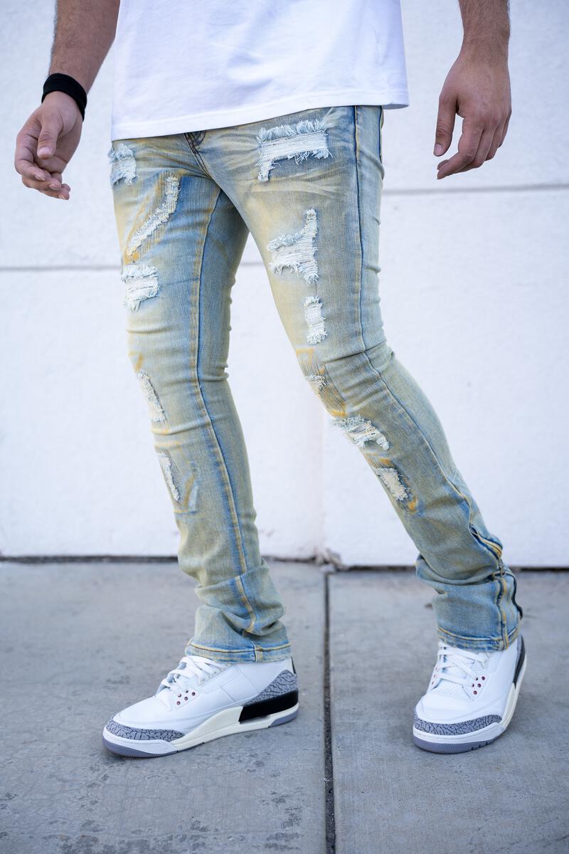 HUDSON STACKED ZIPPER BOTTOM PREMIUM DENIM