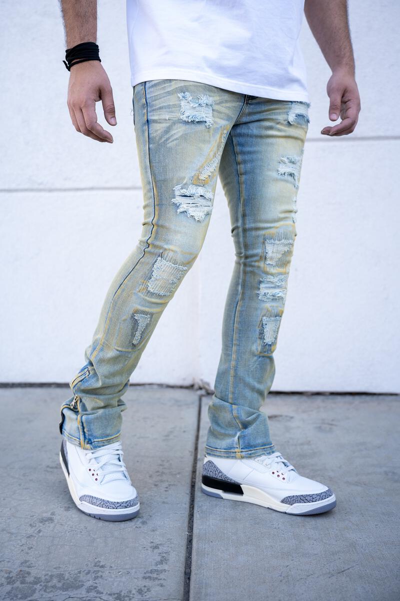 HUDSON STACKED ZIPPER BOTTOM PREMIUM DENIM