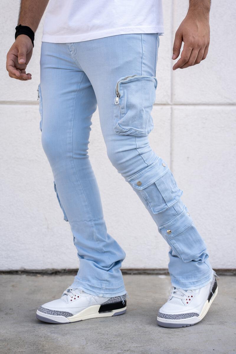 GASTON STACKED CARGO PREMIUM DENIM