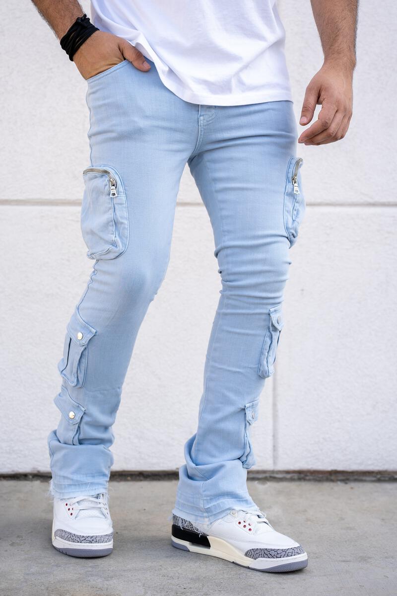 GASTON STACKED CARGO PREMIUM DENIM