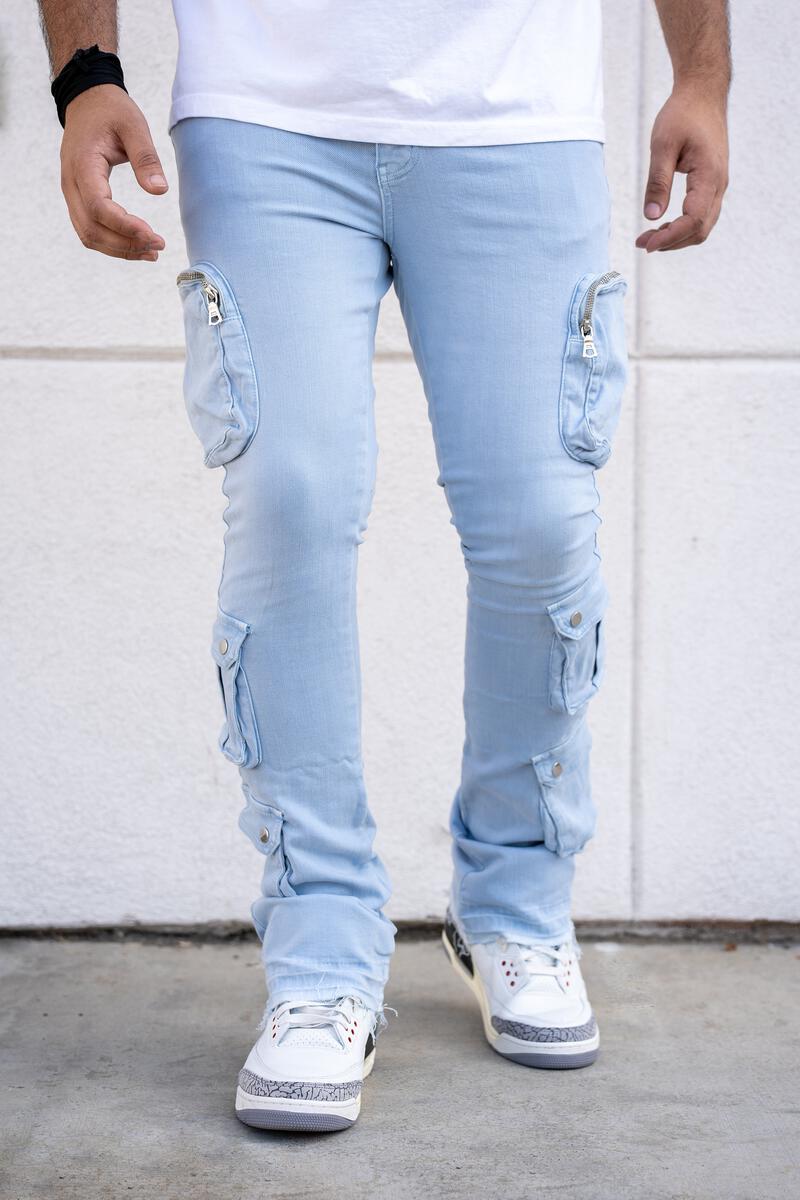 GASTON STACKED CARGO PREMIUM DENIM