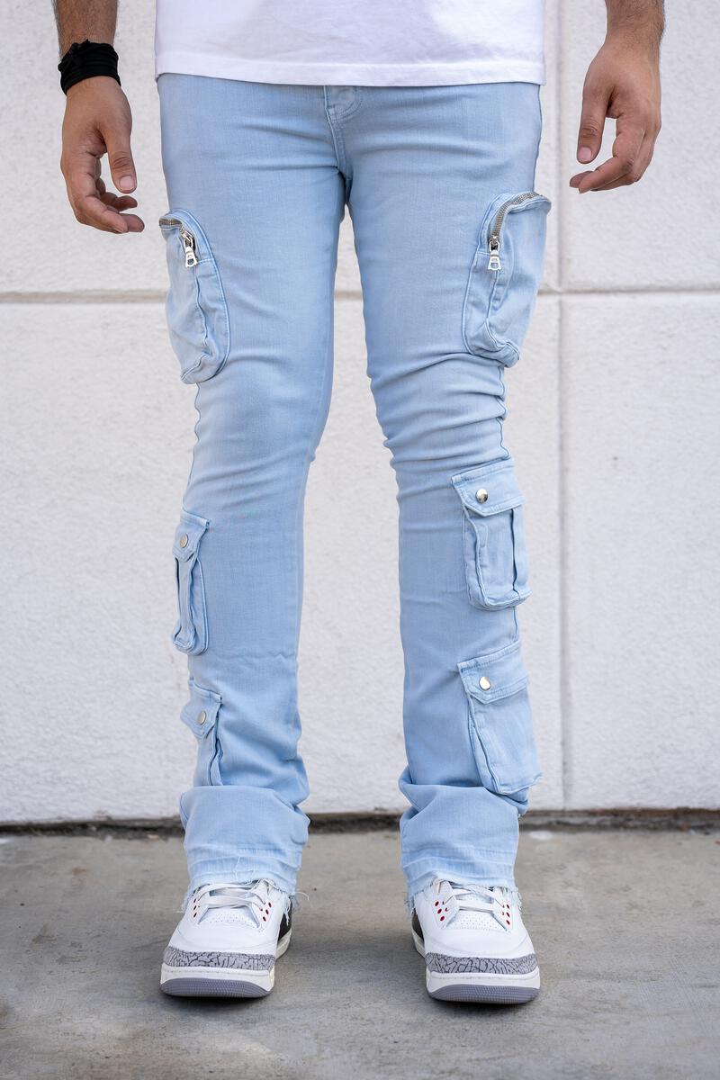 GASTON STACKED CARGO PREMIUM DENIM