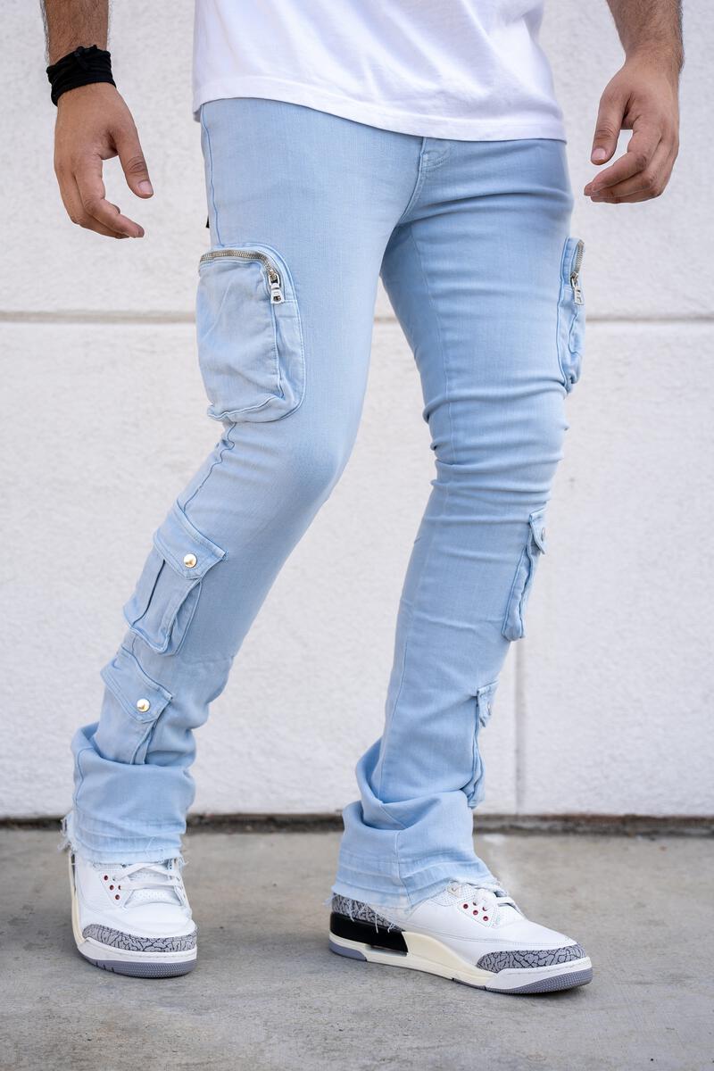 GASTON STACKED CARGO PREMIUM DENIM