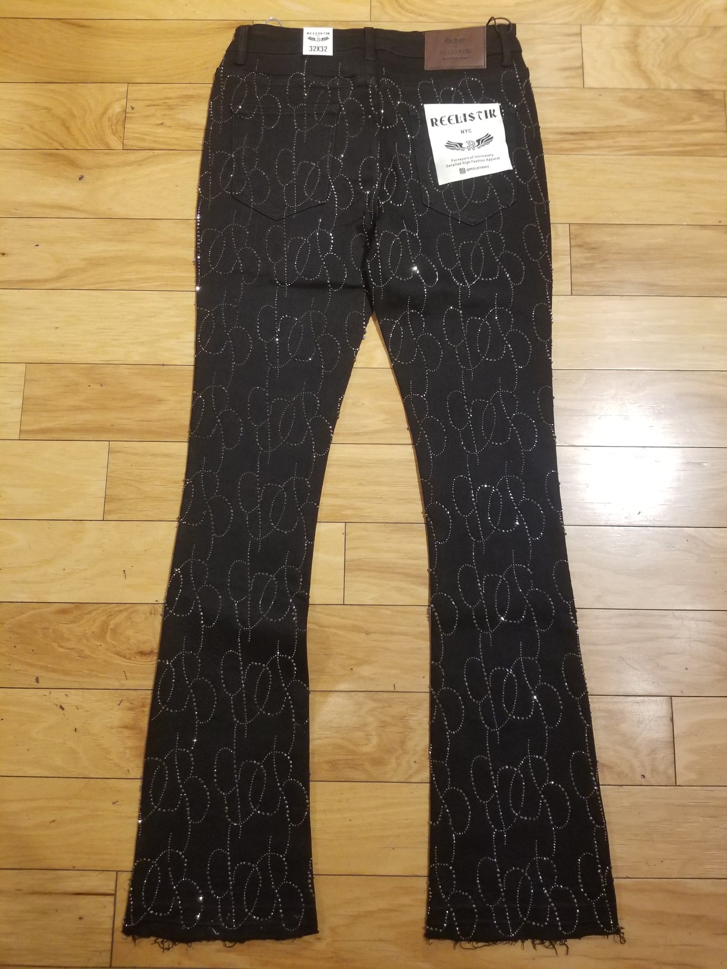 rhinestone stack jeans
