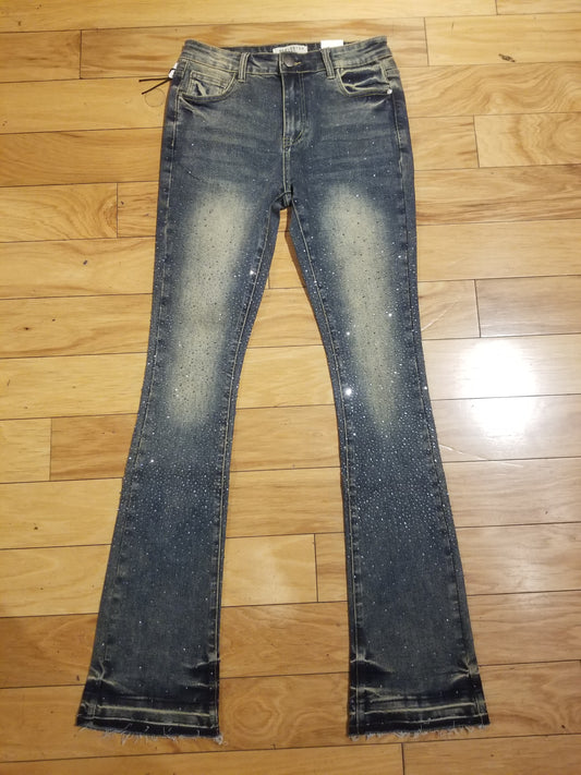 rhinestone stack jeans