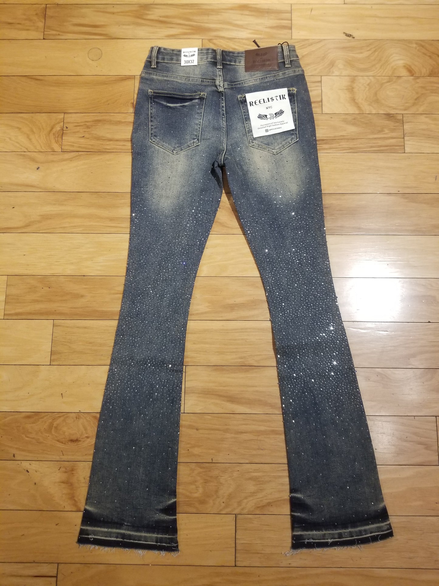 rhinestone stack jeans